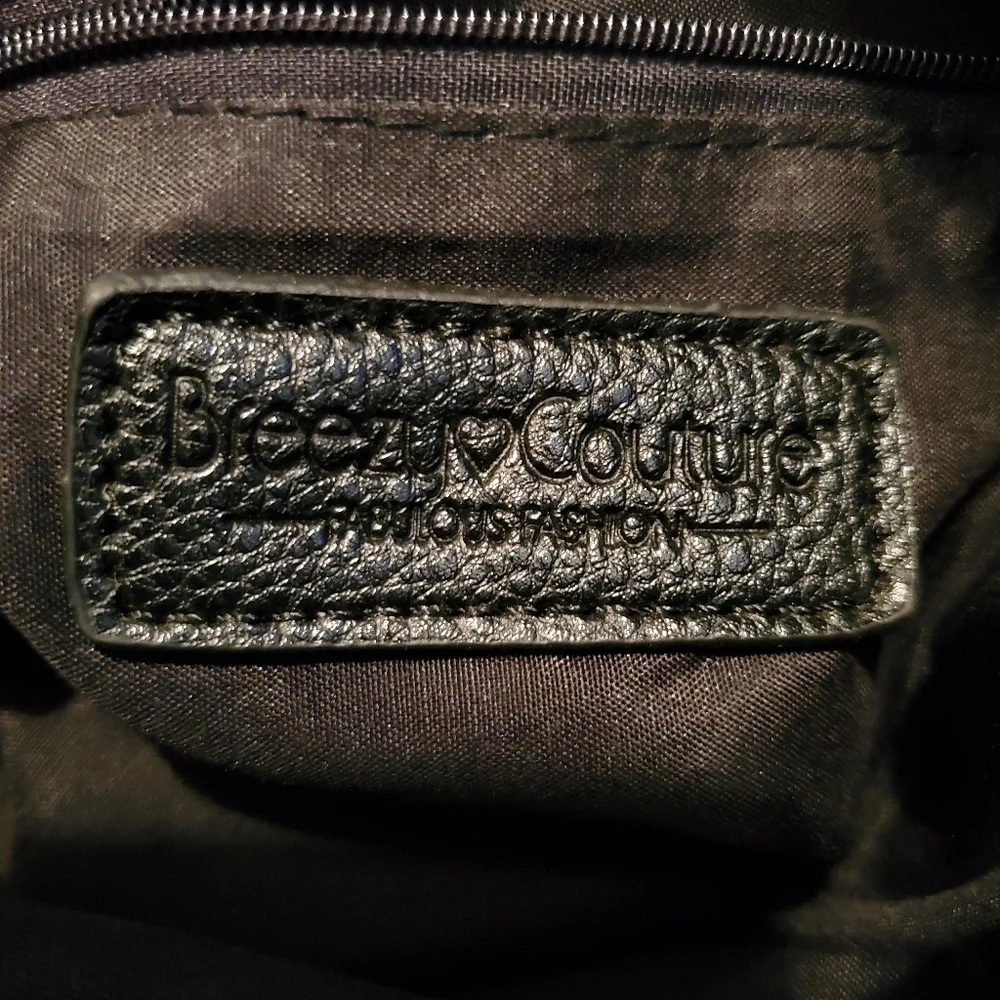 Breezy Couture Woven Black Shoulder Bag